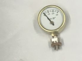 Brass 1 inch dia pressure gauge with adapter 6mm D16/165/18/20/22